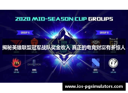 揭秘英雄联盟冠军战队奖金收入 真正的电竞财富有多惊人