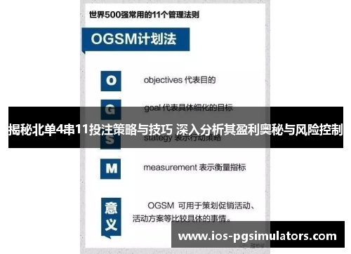 揭秘北单4串11投注策略与技巧 深入分析其盈利奥秘与风险控制